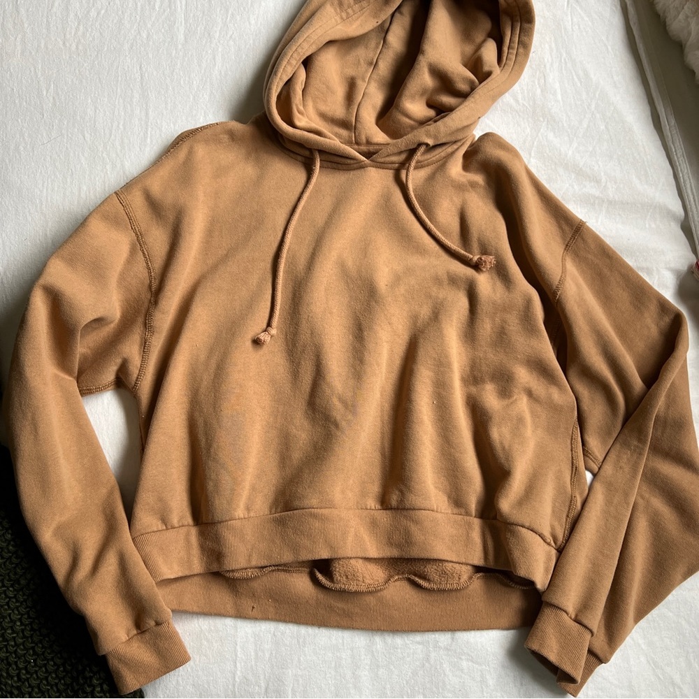 A&F cropped + hooded sweater
